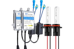 Chemini 9005 55W HID Xenon Conversion Kit HID Ballast Replacement Extremely Bright Car Headlight Lamp Xenon Bulb Conversion Kit 6000K High Low Beam