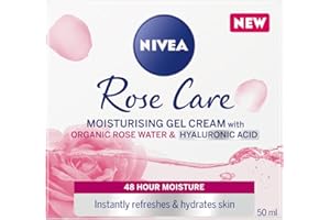 NIVEA Soft Rose 24h Day Cream (50 ml), Face Care with Rose Water and Hyaluron, Light Gel Face Cream for Smooth Delicate Skin, Moisturising Cream