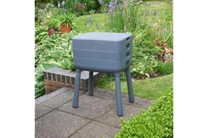 Garden Mile Compostador de lombrices de 3 bandejas, contenedor de compostaje de gusanos al aire libre, kit completo de compostador de gusanos grandes para reciclar residuos de alimentos, composta de