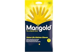 Marigold Unisex Marigold-el-gloves-medium-yl-1pk* MARIGOLD gloves Medium, Yellow, 2 Count Pack of 1 UK