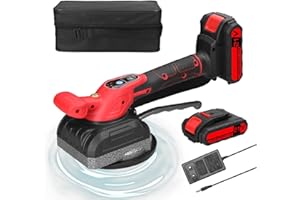 GEEVORKSS Geevorks 21V Vibratoria para Azulejos,Vibrador baldosas sin cable, con Batería de 2 * 1300 mAh, 5 Engranajes Ajustables