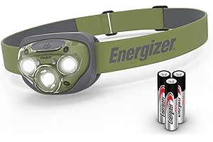 ‎ENERGIZER Energizer Stirnlampe LED, Superhelle Kopflampe für Camping, Outdoor und Wandern, Batterie Enthalten, Waldgrün