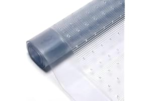 TRADEXONE Clear Carpet Protector Roll – Skid-Resistant Plastic Carpet Protector for Deep Pile Floors and Rugs – Durable Carpett Protector with Textured Surface to Prevent Scratches and Damage