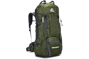 BSEASH Wodoodporny lekki plecak turystyczny 60L z osłoną przeciwdeszczową, outdoorowy sportowy plecak podróżny do wspinaczki na kemping wycieczki