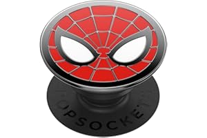 ‎POPSOCKETS PopSockets: PopGrip - Rozkładany uchwyt i podstawka do telefonów oraz tabletów z wymiennymi krążkami PopTops - Enamel Marvel Spiderman