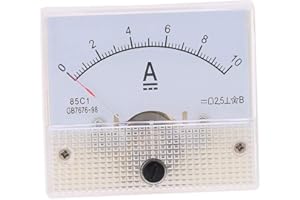 rongweiwang DC Analogique Compteur de Courant 10A AMP Gauge Testeur de Courant du pointeur mécanique ampèremètres 85C1