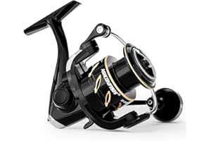 Ashconfish DF Series Spinning Reel Saltwater & Freshwater Fishing Reel, Lightweight Nylon/Fiberglass Frame, 7+1BB, 5.2:1 Gear Ratio,Long-Distance Casting DF