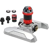 Eden 96122 Metal Ayarlanabilir 6 Desenli Mobil D&ouml;ner Dişli Tahrik Bah&ccedil;e Fıskiyesi, Avlu i&ccedil;in, Hızlı Bağlantı Başlangı&ccedil; Seti, 