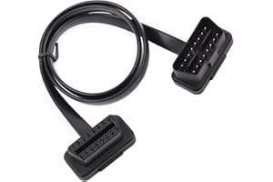 ‎KEENSO Przedłużacz OBD2, samochodowy 16-pinowy kabel przedłużający OBD2, niskoprofilowy przedłużacz OBDII z płaską wstążką, adapter diagnostyczny (100 cm/39 cali)