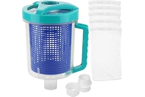 BEADCHICA Pool Leaf Canister in-line Leaf Canister Catcher for Hayward Pool Spa Swimming Pool Cleaner, with Mesh Basket and Skimmer Socks Fits Suction Manual & Automatic Pool Cleaners