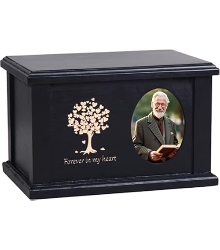 Urna Per Ceneri A Forma Di Cuore In Legno Di Faggio - 10cm, Per Adulti | Commemorativa E Elegante - Foto 8