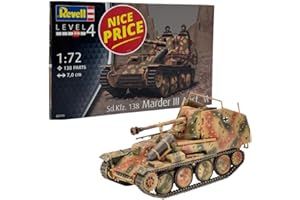 Revell 03316 Sd.Kfz. 138 Marder III Ausf - Modellino in plastica non costruita/non verniciata, scala 1:72