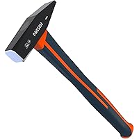 Presch Schlosserhammer 300g Fiberglasstiel TÜV - GS geprüfter Hammer in Schwarz nach DIN mit Kunststoffstiel - Profi…