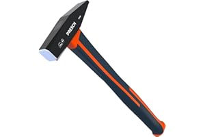 ‎PRESCH Presch Schlosserhammer 300g Fiberglasstiel - Hammer in Schwarz nach DIN mit Kunststoffstiel - Profi Werkzeug Hammer 300g