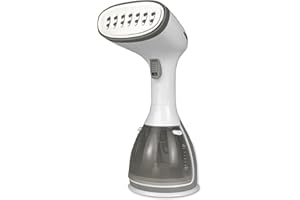 Jocca - Plancha de Vapor Vertical 1500W con Deposito 280ml, Sistema Antigoteo, Plancha de Viaje Compacta, Desinfeccion y Desodorizacion, Gris