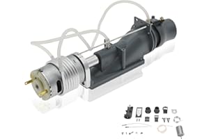 HERCHR 150x43mm/5.9x1.7in RC Boat Thruster, 7.4V RC Boat Jet Pump Pusher Set RC Boat Engine 26mm Thruster with 540 Brush Motor Radiator Tube 6-8kg Hull Propulsion for Refitting Various RC Ships