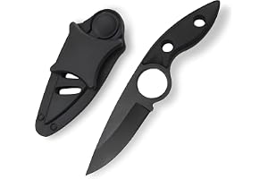 Omesio Bälteskniv Outdoor Mini EDC Fast Blad Plastskida | Kompakt EDC-kniv med plastskida, liten fast bladkniv för camping, v