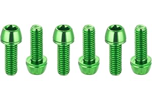SHENZHENSHISHILILANTIANKEJIYOUXIANGONGSI CNC MTB Caliper bolts,Bike disc brake caliper bolts M6x18mm Steel alloy，Green