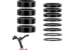 Lyivisk 12 Pezzi Distanziali Bici 1 1/8 Pollice in Alluminio, Alza Manubrio 2 3 5 10mm per Attacco Ahead, Spessori MTB Bici da Corsa City Bike Sterzo