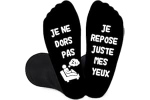 PIROO Cadeau fete Des peres Papa Cadeau Noel Chaussettes Humour Homme 43-46 Chaussette Fantaisie Humour Rigolo Drôle cadeau Anniversaire Noël Papa Homme