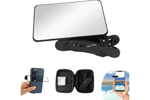 BAHAN ALAMY Telefonkamera-Spiegelreflexionsclip, Verstellbarer Telefon-Kamera-Reflexionsspiegel, Tragbares Smartphone-Kamera-Spiegelreflexions-Clip-Set, Handy-Reflexionskamera-Clip für alle Smartphones