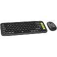 Logitech POP ICON COMBO, Bluetooth keyboard and mouse combo, comfortable typing, programmable keys and buttons, quiet clicks, Easy-Switch up to 3 devices - Graphite