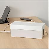 IKEA S&Auml;TTING Kablo D&uuml;zenleme Kutusu, Beyaz, 32x14x12 cm, Kapaklı