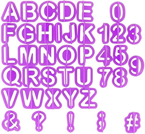 Chefarone Icing Letter Cutters for Cake Decorating - 40 Pcs - Alphabet and Number Cutters - Icing Cutout Decorating Set