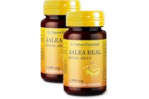Nature Essential | Jalea Real 1000 mg Liofilizada | 60 Cápsulas | Contribuye al Rendimiento Físico y Combatir Fatiga y Cansancio | Pack 2 Unidades