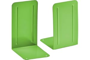 Acrimet Fermalibri in Metallo Premium (Resistente) (Colore Verde Acceso) (1 Paio)