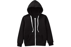 GENERIC Sweat-shirt couleur unie vestes à fermeture éclair long sweat à capuche top manches up enfants manteau et veste à capuche veste de survêtement homme