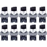 Uadme 10PCS 1 NO Selector Rotary Switch 2 Positions 600V 10A | Locking Switches, Rotary Switch for Machine Control