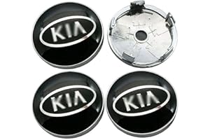 ZCMTBH Radnabenkappen Auto Rad Felge Mitte Nabenkappe, Radnabenabdeckung Aluminium Trim Badge Aufkleber Staub Tuning Covers 3D Embleme Best Fit für KIA, 60MM Car Styling Dekoration