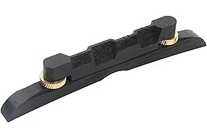 UNXUEY 4.53 pulgadas ajustable Compensado Mandolina Cuerdas Puente Ébano para Arco mandolina