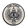 Ohrong - Toppa tattica ricamata con scritta Task Force 141, strappo sul retro, per giacche militari, cappelli, zaini bianco
