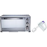 Morphy Richards 60 RCSS 60-Litre Oven Toaster Grill (Black/Silver) + Morphy Richards 300-Watt Hand Mixer (White)