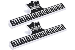 RITOEASYSPORTS 2 Szt. Muzyczny Klips na Nuty Lekki Plastikowy Stojak na Nuty Uchwyt na Stronę Muzyczną do Książek Notacja Muzyczna(Czarny)