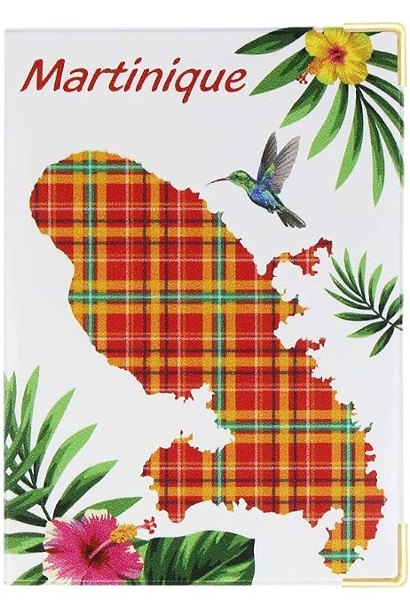 Porte-Carte Color Pop Martinique - Étui Rigide PVC Français - Format Carte Bancaire 8,6x5,4cm