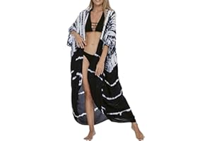 Bsubseach Seksowna moda damska luźne bikini strój kąpielowy okrycie długi kardigan kimono