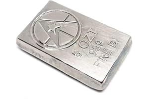 PRECIOUS & VALUABLE METALS PORQUE NO SOLO EL ORO RELUCE Lingote de bismuto (Bi) de 5 onzas (155 a 165 gramos) bellamente acuñado