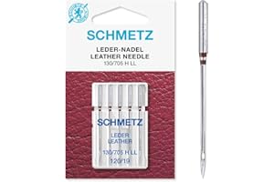SCHMETZ Nähmaschinennadeln | 5 Leder-Nadeln LL | 130/705 H LL | Nadeldicke 120/19 | auf allen gängigen Haushaltsnähmaschinen einsetzbar | geeignet für das Vernähen von Leder
