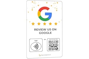 ONE TAP ONLY 1 Einheit Social Review Tap Card | QR-Code überprüfen | Kontaktlose Bewertungskarte | NFC Tap Card | unbegrenzte Nutzung (1 Google Card)
