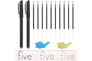 SVALOR 10 sztuk wkładów automatycznie, z 2 magicznymi długopisami, 2 sztuki korektora, do kaligrafii dla dzieci, do wielokrotnego użytku