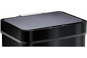 KITCHEN MOVE Couvercle Poubelle De Cuisine Automatique Tri Sélectif Double Compartiment 75l NARVIK Noir brillant