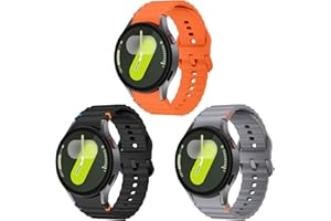SONGSIER Correa para Galaxy Watch 7/6/5/4 40mm 44mm/7 FE 40mm/Watch 6 Classic 43mm 47mm/Watch 5 Pro 45mm/Watch 4 Classic, 20mm Sin Espacios Correas Deportiva de Silicona Suave