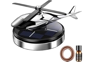 SHJXI Hélicoptère à énergie solaire diffuseur d'aromathérapie rotatif pour voiture | Parfum de voiture solaire avec parfums naturels | Diffuseur élégant pour homme
