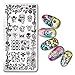 Born Pretty 1Pc Rectangle Stamping Plate SKull Rose Pattern Nail Art Image Plate Harunouta L035