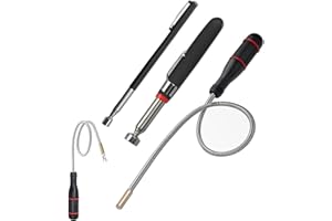 VIQIHEOE 3 Aste Magnetiche Telescopiche, Calamita Telescopica, Attrezzo Magnetico Flessibile, Asta Magnetica Telescopica con Maniglia, Portatile Pinza Magnetica Pieghevole, per Riparazioni Auto