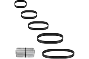 XINGRUN 100 Stücke Gummibänder Schwarz Gummis Gummiringe Naturkautschuk Elastische Breite Dicke Kältebeständige Gummibänder Gummiband Haushaltsgummi für Camping Survival Robuste Bürobedarf（2,5/4/5/6/8cm）