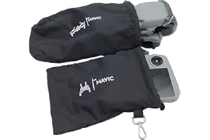 ZWLLKJGS custodia per drone DJI Mini 3 Pro/Mini 3/Mini 2/Air 3/Mavic 3/Mavic 3 Pro, custodia portatile tascabile morbida protettiva per controller RC (coulisse + gancio), Nero